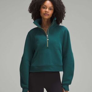 lululemon Oversized Funnel Neck Half Zip Scuba - Storm Teal